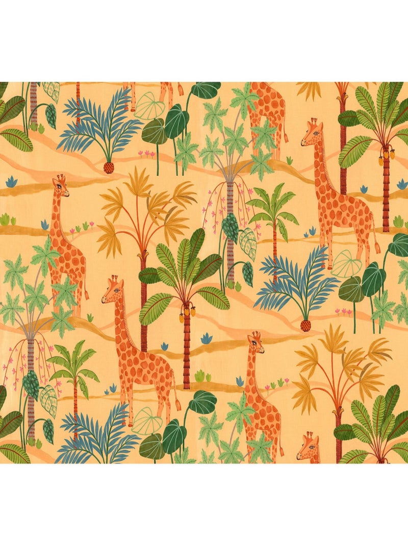 Poster géant intissé Equipe de Girafe - 400 x 248 cm Jaune - Kiabi
