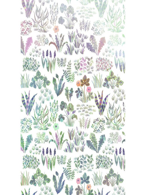 Poster géant intissé Ferme aux fleurs - 200 x 280 cm - Kiabi