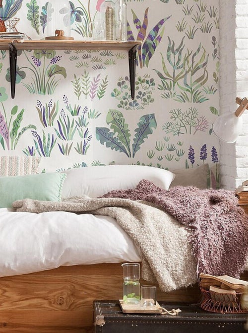 Poster géant intissé Ferme aux fleurs - 200 x 280 cm - Kiabi