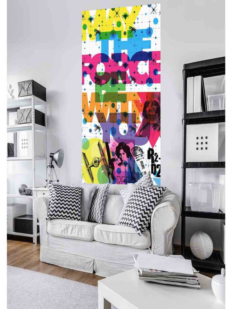 Poster géant intissé May the Force Be With Graphique Star Wars 120x200cm Multicolore - Kiabi