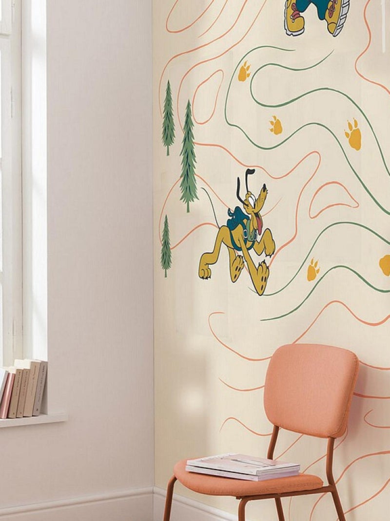 Poster géant intissé Mickey à la rencontre des Montagnes - 300 x 100 cm Multicolore - Kiabi