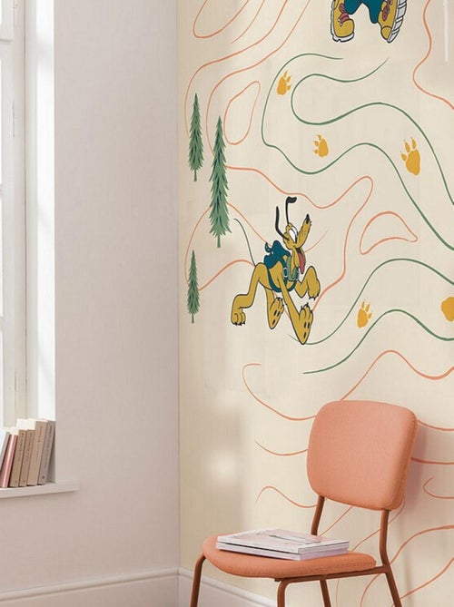 Poster géant intissé Mickey à la rencontre des Montagnes - 300 x 280 cm - Kiabi