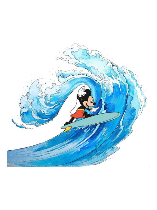 Poster géant intissé Mickey Surfing - 300 x 280 cm - Kiabi
