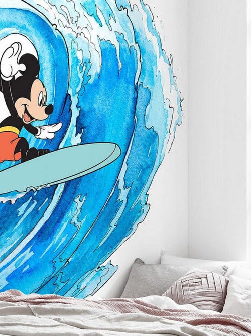 Poster géant intissé Mickey Surfing - 300 x 280 cm - Kiabi