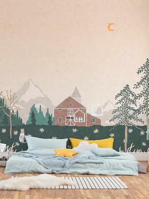 Poster géant intissé Petite Ferme - 400 x 280 cm - Kiabi