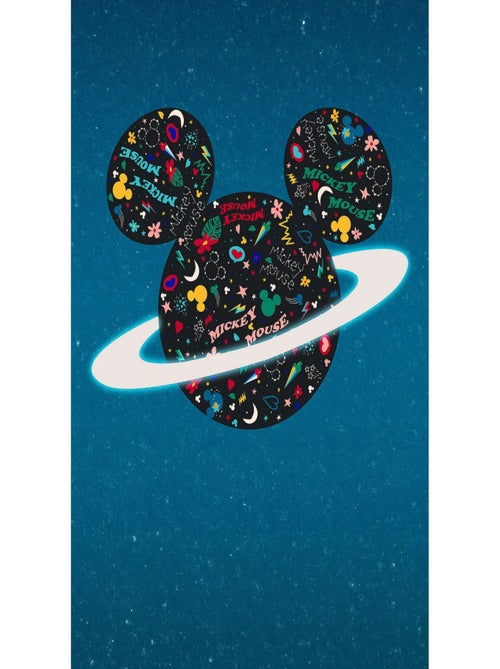 Poster géant intissé Planet Mickey - 200 x 280 cm - Kiabi