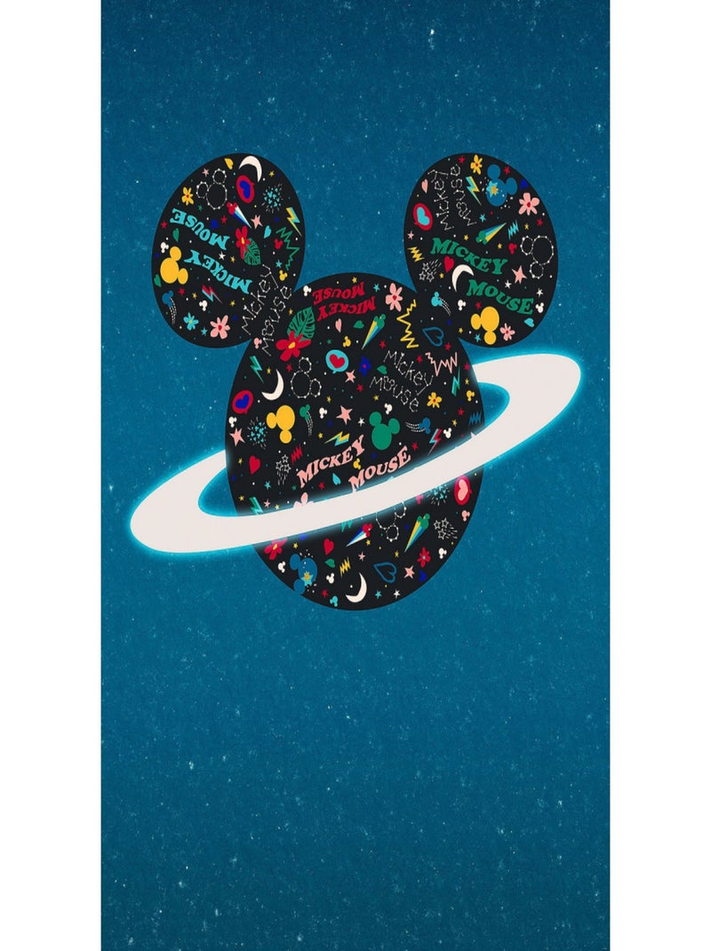 Poster géant intissé Planet Mickey - 200 x 280 cm Multicolore - Kiabi