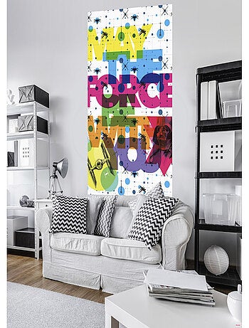 Poster géant intissé Pop Neon Geometrics Vader Star Wars 120x200cm