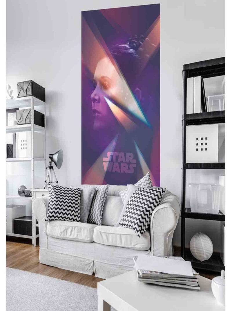 Poster géant intissé Princesse Leia Star Wars 120x200cm Blanc Violet Gris - Kiabi