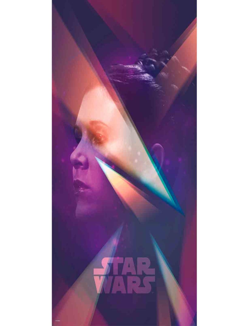 Poster géant intissé Princesse Leia Star Wars 120x200cm Blanc Violet Gris - Kiabi