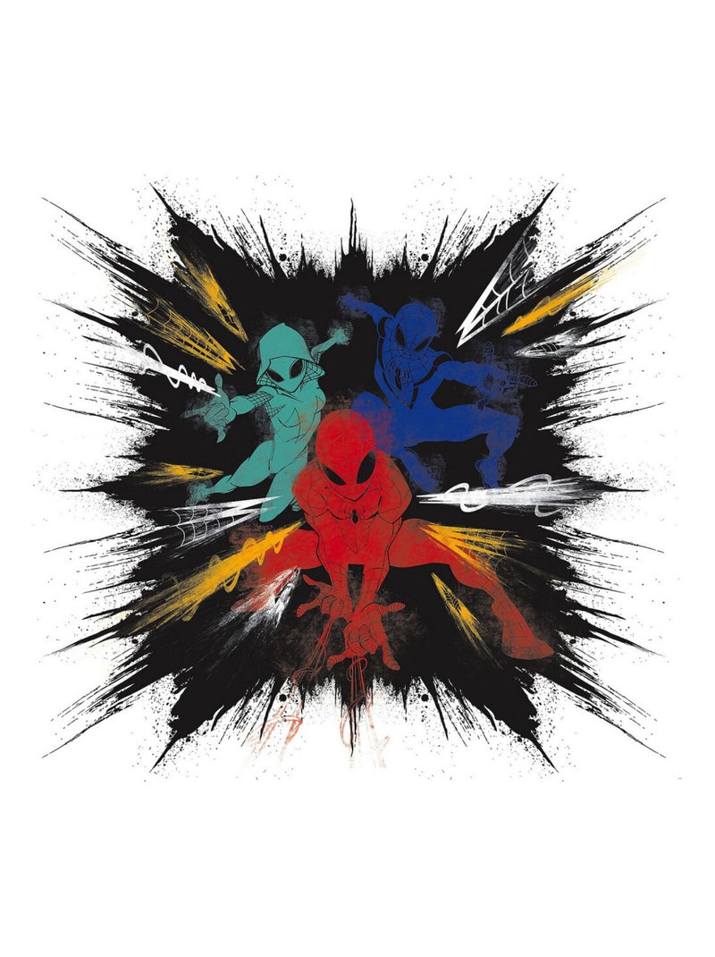 Poster géant intissé Spider-Man Explosion de Couleurs - 300 x 150 cm Multicolore - Kiabi