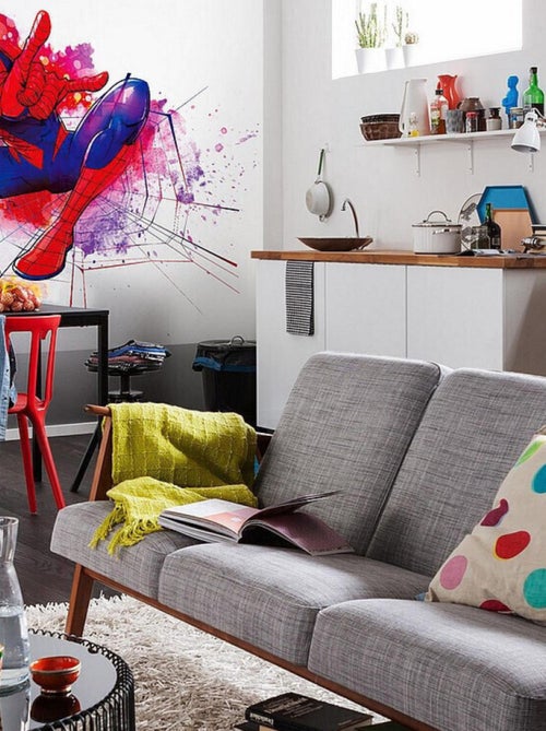 Poster géant intissé Spider-Man Graffiti Art - 300 x 150 cm - Kiabi