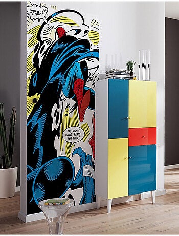 Poster géant intissé Spider-Man Retro Comic - 100 x 200 cm