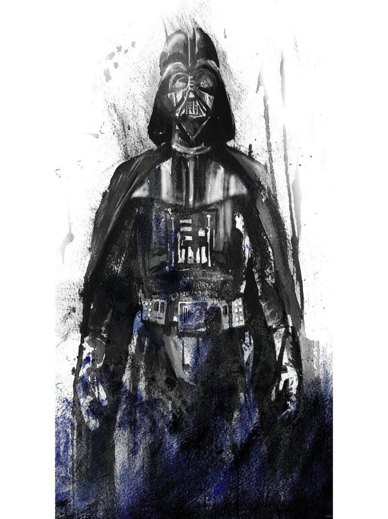 Poster géant intissé Star Wars Dark Vador Aquarelle - 200 x 280 cm Multicolore - Kiabi