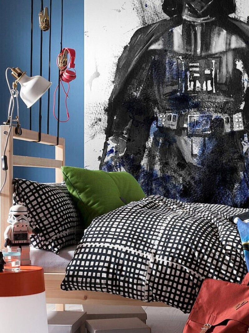 Poster géant intissé Star Wars Dark Vador Aquarelle - 200 x 280 cm Multicolore - Kiabi