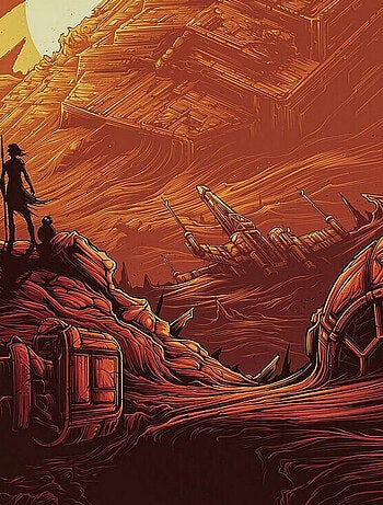 Poster géant intissé Star Wars Jakku Destructeur d'étoiles - 200 x 280 cm