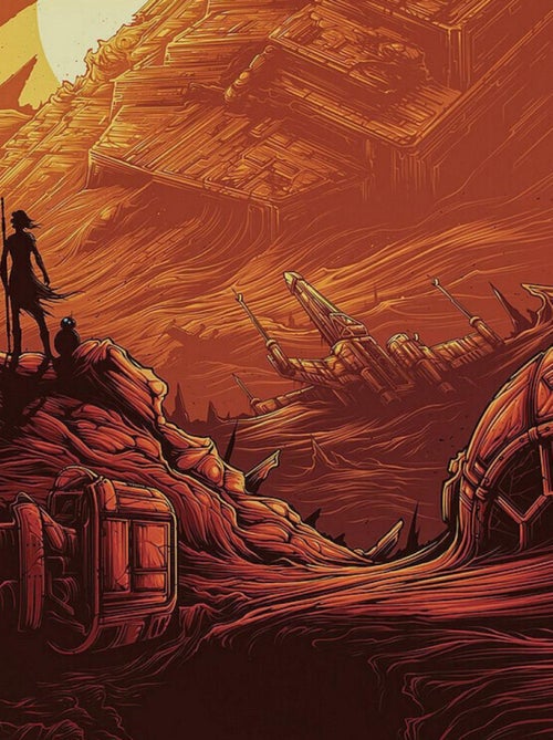Poster géant intissé Star Wars Jakku Destructeur d'étoiles - 200 x 280 cm - Kiabi