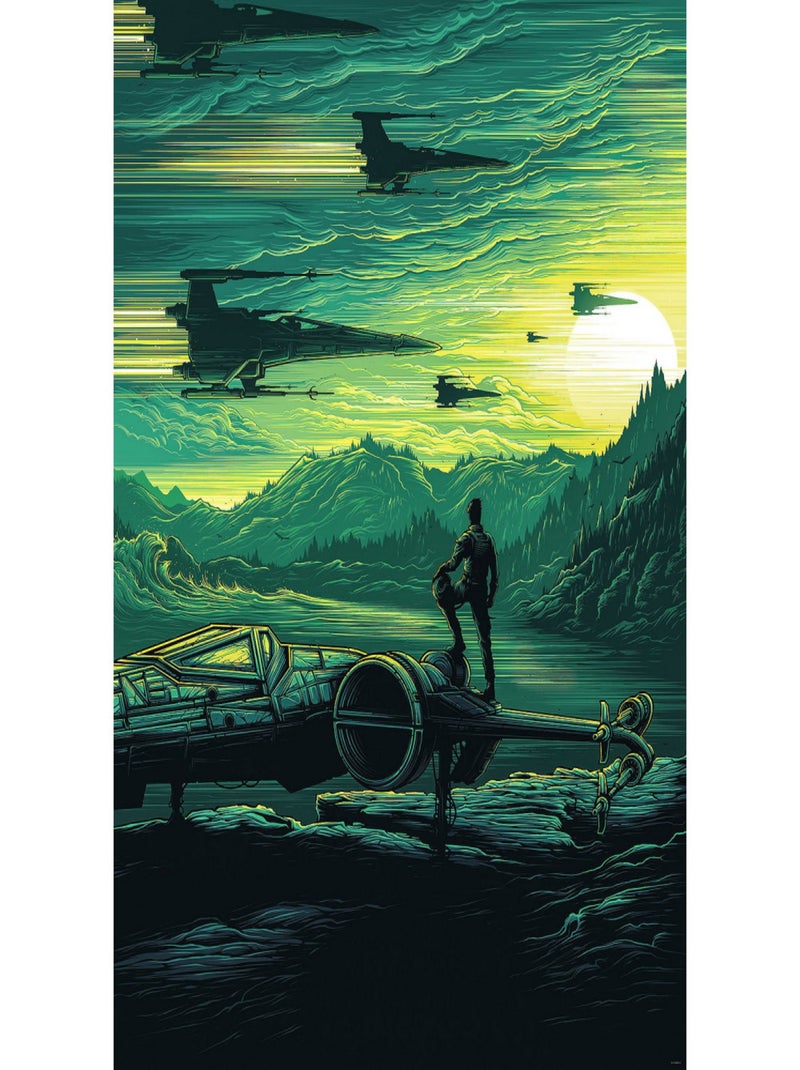 Poster géant intissé Star Wars X-Wing Assault Takodana - 200 x 280 cm Multicolore - Kiabi