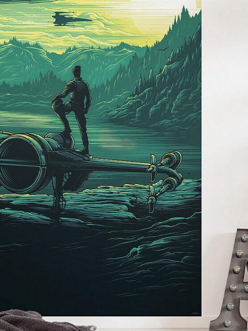 Poster géant intissé Star Wars X-Wing Assault Takodana - 200 x 280 cm Multicolore - Kiabi