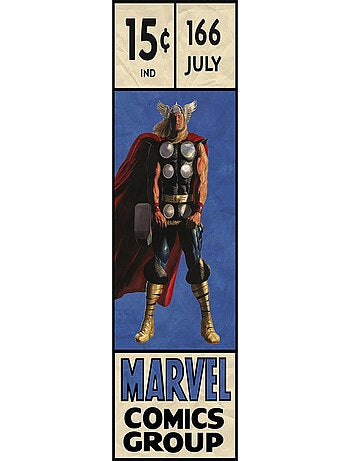 Poster géant intissé Thor Retro Comic Box - 100 x 200 cm