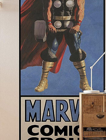 Poster géant intissé Thor Retro Comic Box - 100 x 200 cm
