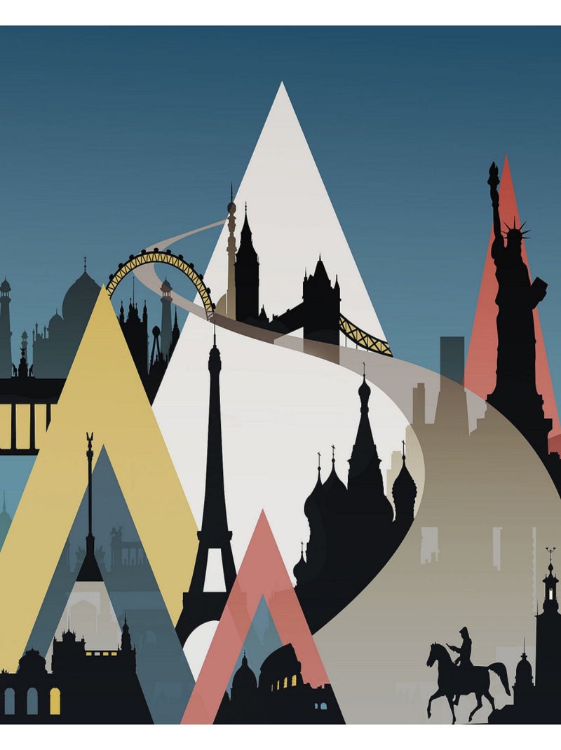 Poster géant intissé Tourisme - 300 x 280 cm Multicolore - Kiabi