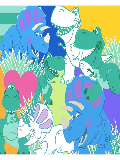 Poster géant intissé Toy Story Rex et Trixie - 300 x 280 cm - Kiabi