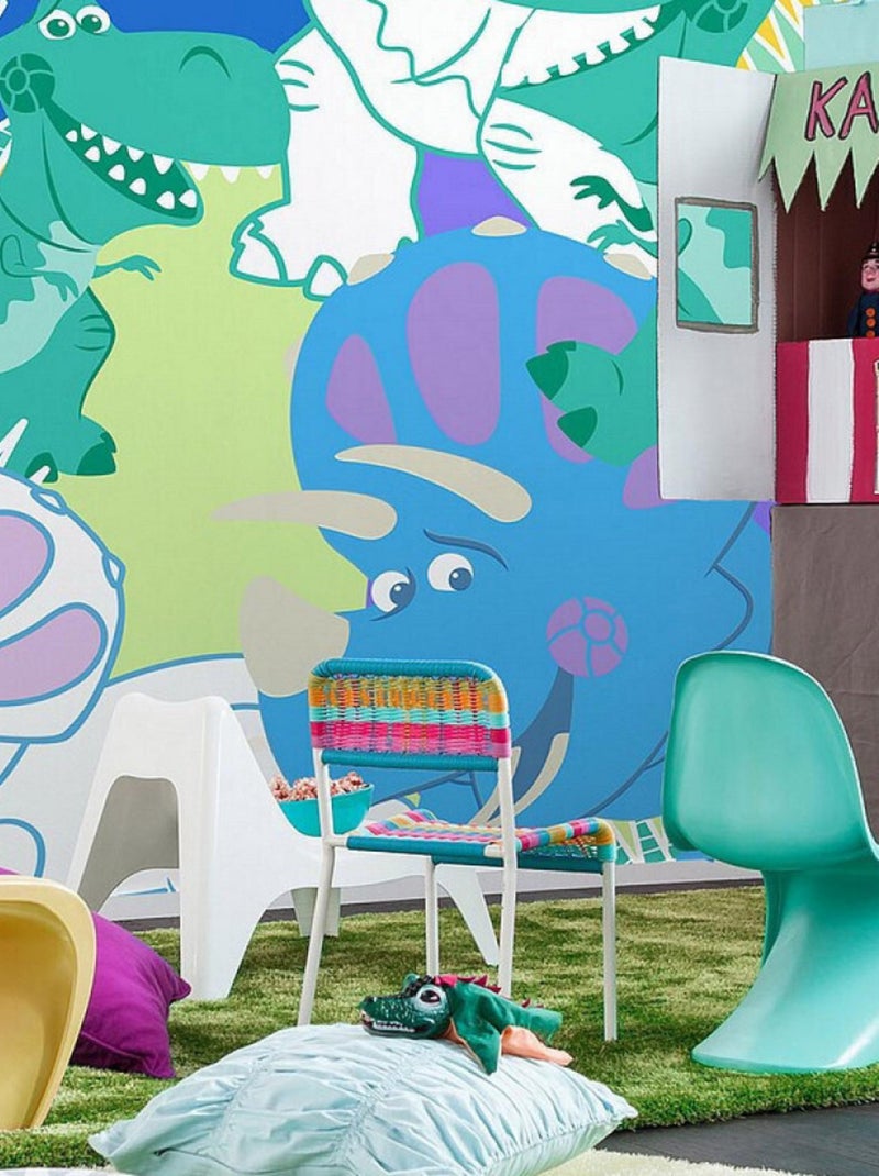 Poster géant intissé Toy Story Rex et Trixie - 300 x 280 cm Multicolore - Kiabi