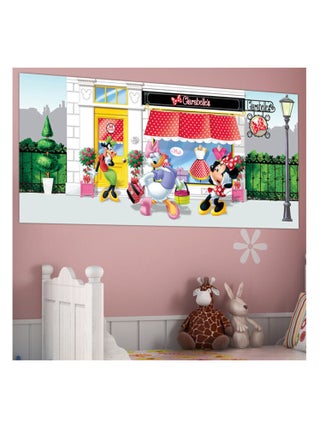 Poster géant la Boutique de Minnie & Clarabelle Disney intisse 202X90 CM