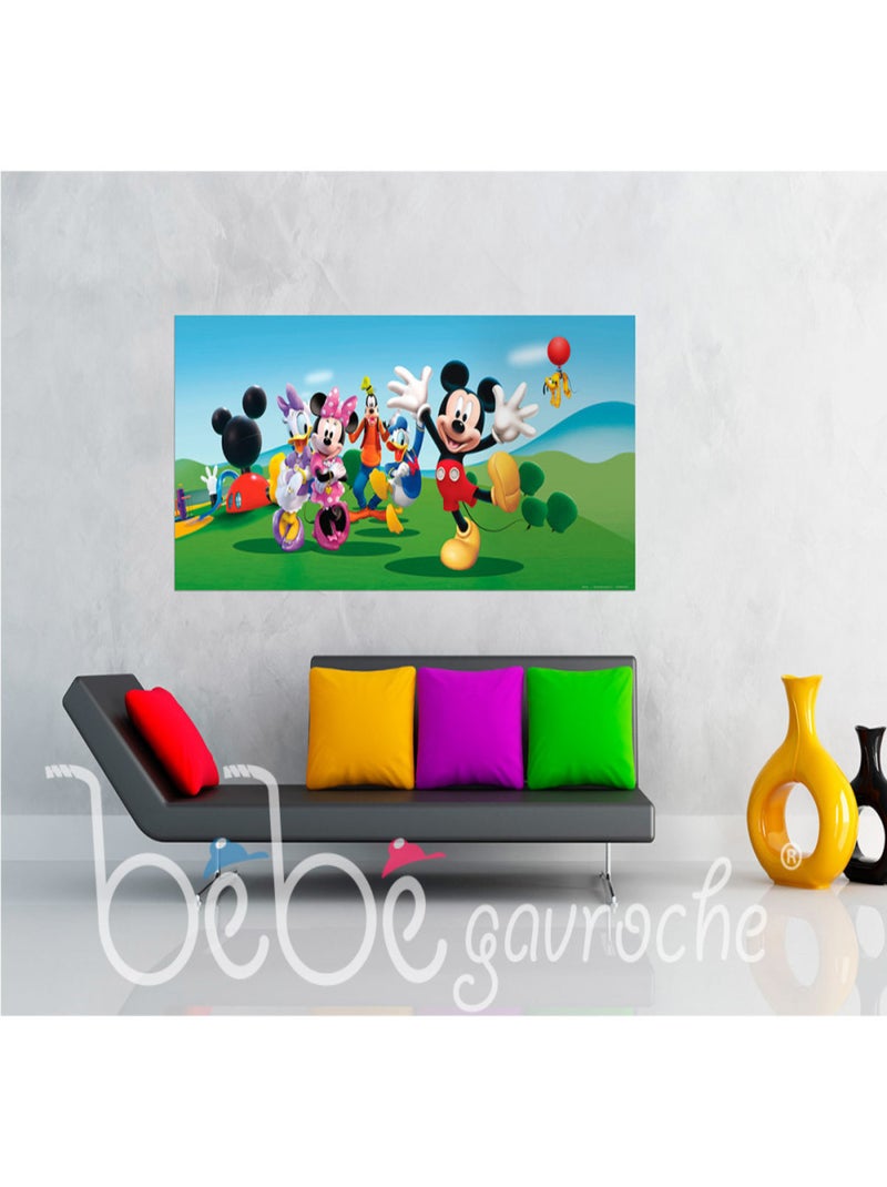 Poster géant La Maison de Mickey Disney intisse 202X90 CM Multicolore - Kiabi