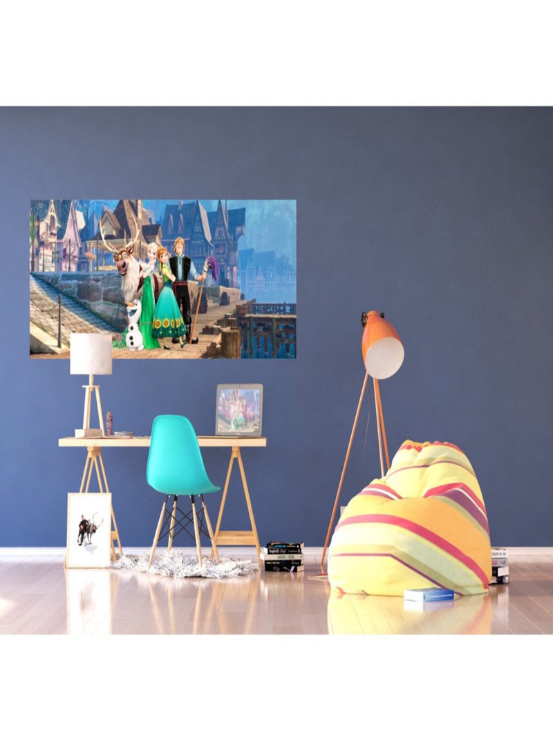 Poster géant La Reine des Neiges sur pont Disney Frozen intisse 202X90 CM Multicolore - Kiabi