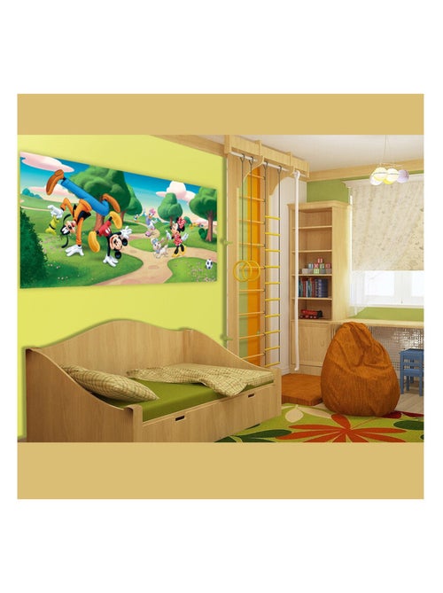 Poster géant Mickey Minnie au Parc Disney intisse 202X90 CM - Kiabi