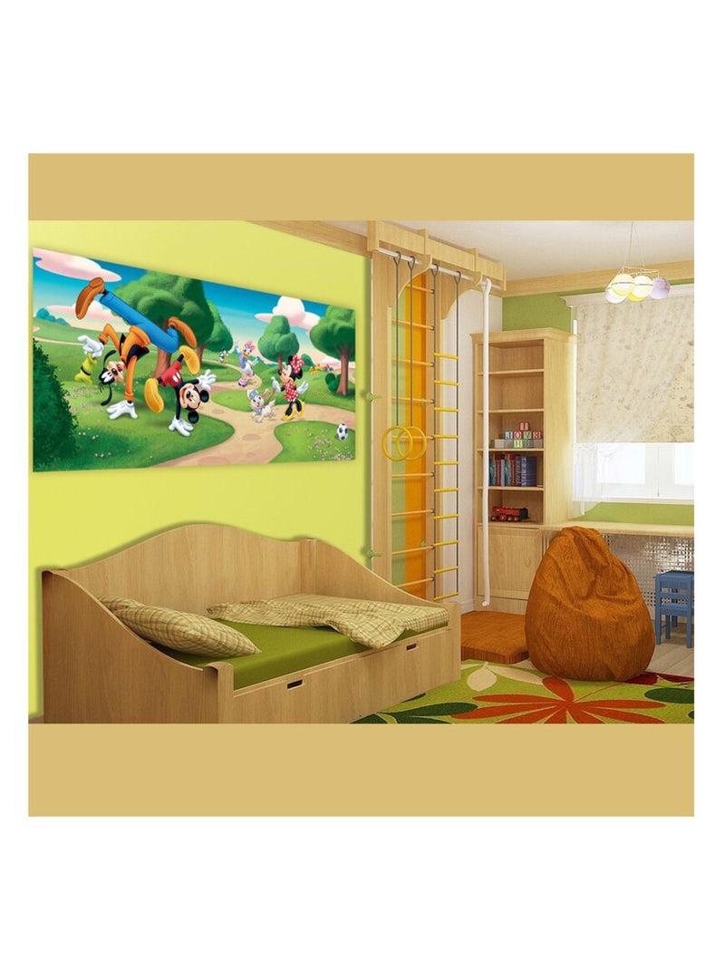 Poster géant Mickey Minnie au Parc Disney intisse 202X90 CM Multicolore - Kiabi