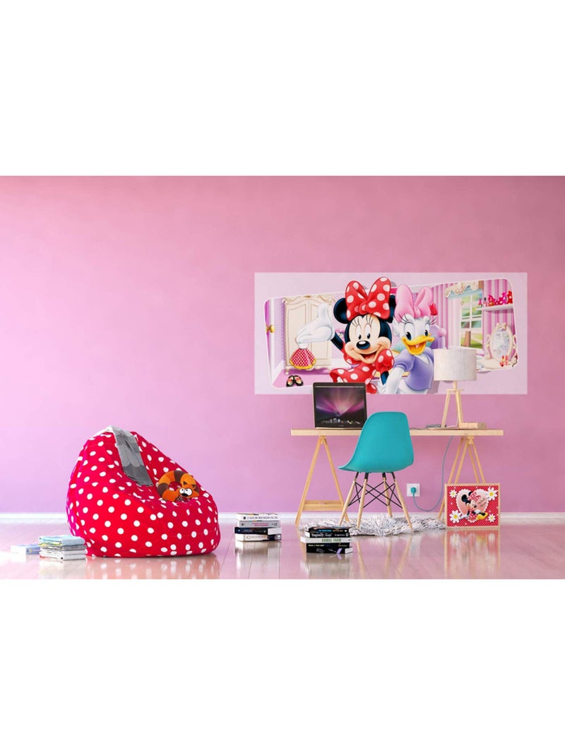 Poster géant Minnie & Daisy Disney intisse 202X90 CM Multicolore - Kiabi
