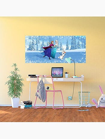 Poster géant Patins La Reine des Neiges Disney Frozen intisse 202X90 CM