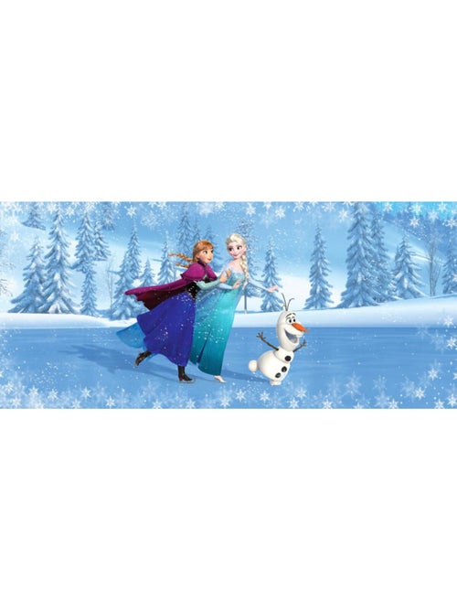 Poster géant Patins La Reine des Neiges Disney Frozen intisse 202X90 CM - Kiabi