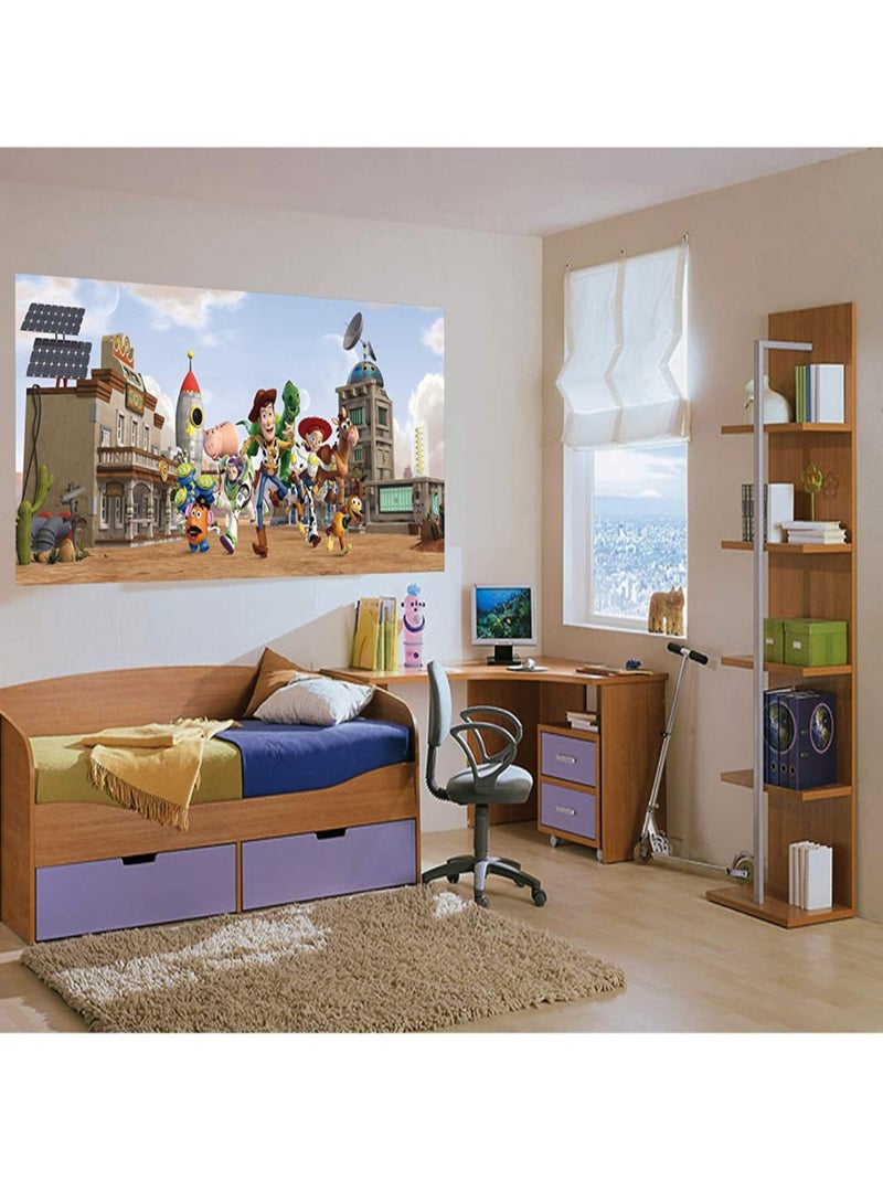 Poster géant Toy Story Team Disney intisse 202X90 CM Multicolore - Kiabi