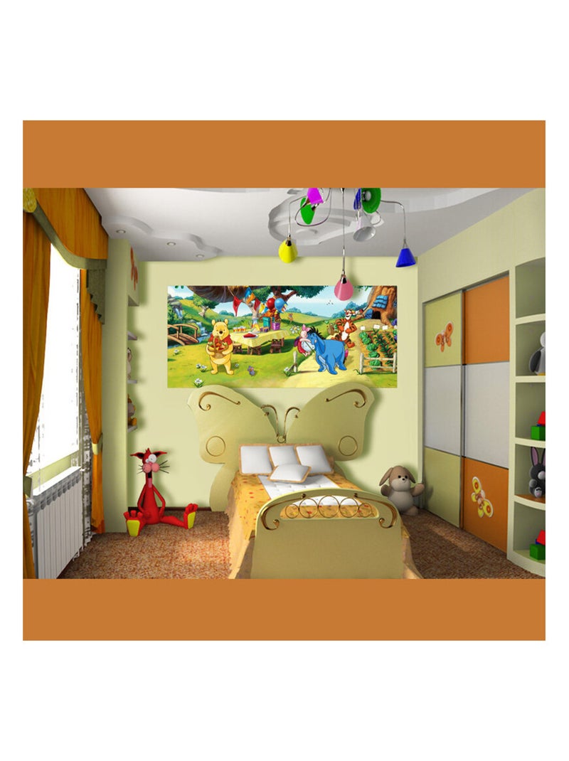 Poster géant Winnie l'Ourson Anniversaire Disney intisse 202X90 CM Multicolore - Kiabi