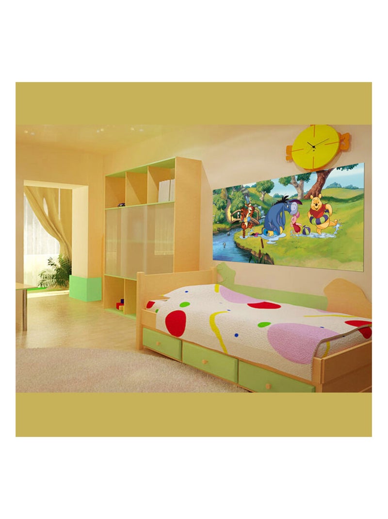 Poster géant Winnie l'Ourson baignade Disney intisse 202X90 CM Multicolore - Kiabi