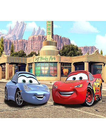 Poster Géant XXL Disney Cars Flash McQueen et Sally Carrera 360X270 cm