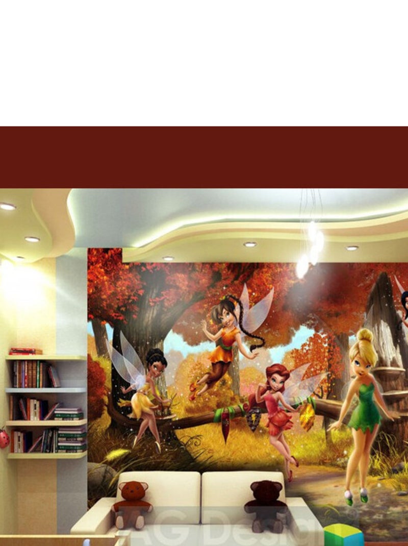 Poster géant XXL La Forêt d’Automne Disney Fairies Fée Clochette 360x270 cm Multicolore - Kiabi
