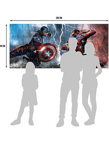 Poster intissé - avengers de disney guerre civile - 202x90 cm