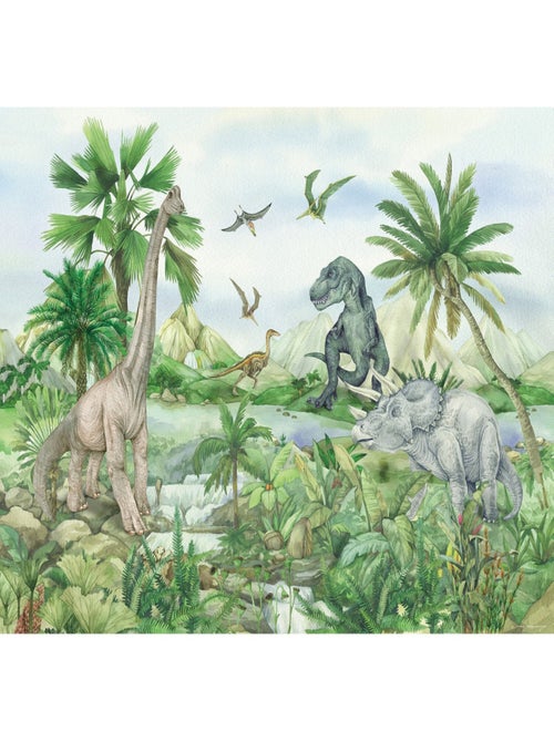 Poster intissé - Dinosaure en couleur - 155 x 110 cm - Kiabi