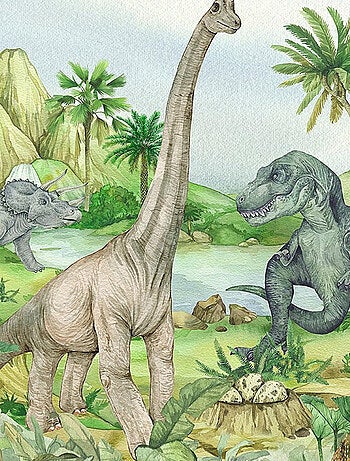 Poster intissé - Dinosaures en couleurs - 150 x 270 cm