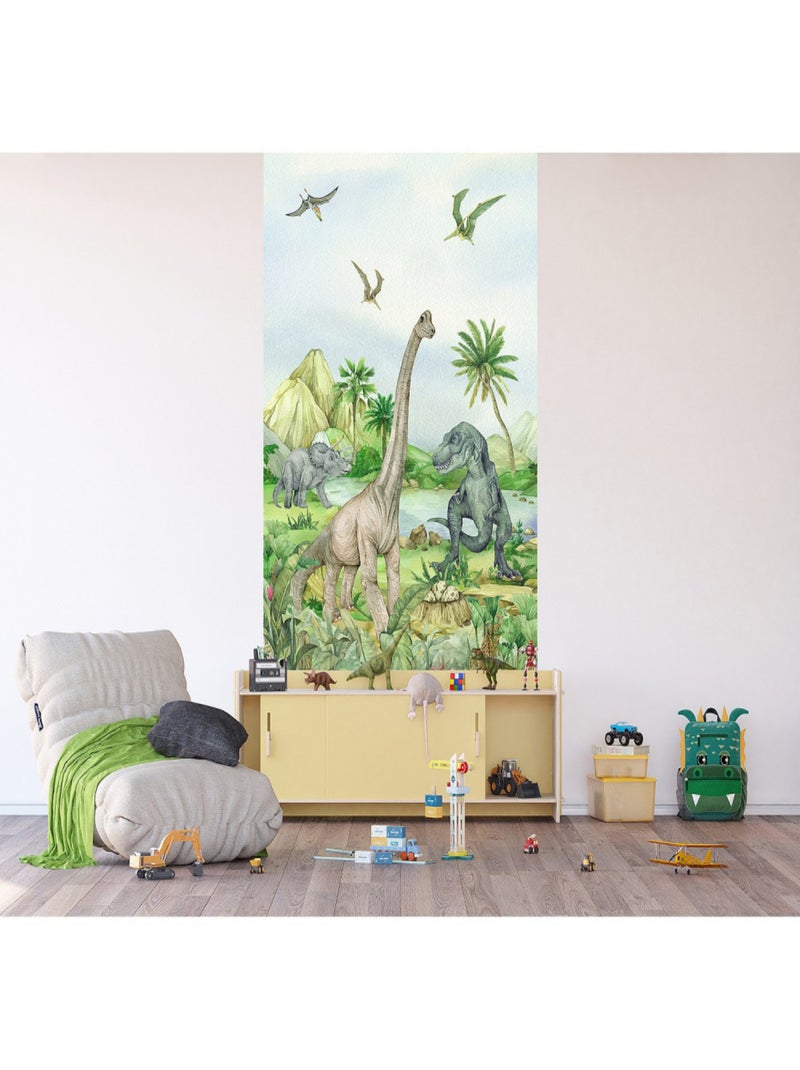 Poster intissé - Dinosaures en couleurs - 150 x 270 cm Multicolore - Kiabi