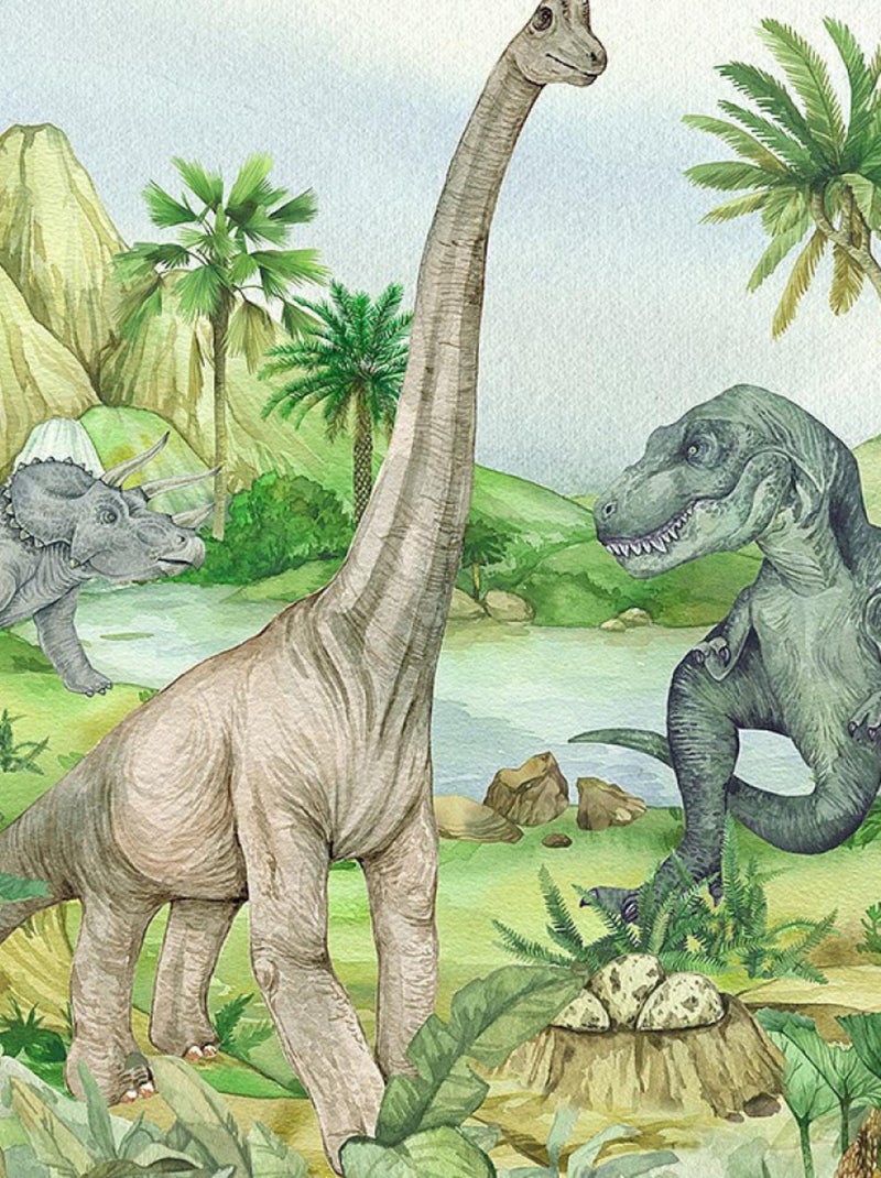 Poster intissé - Dinosaures en couleurs - 150 x 270 cm Multicolore - Kiabi
