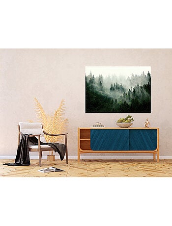Poster intissé - forêt brumeuse - 155x110 cm