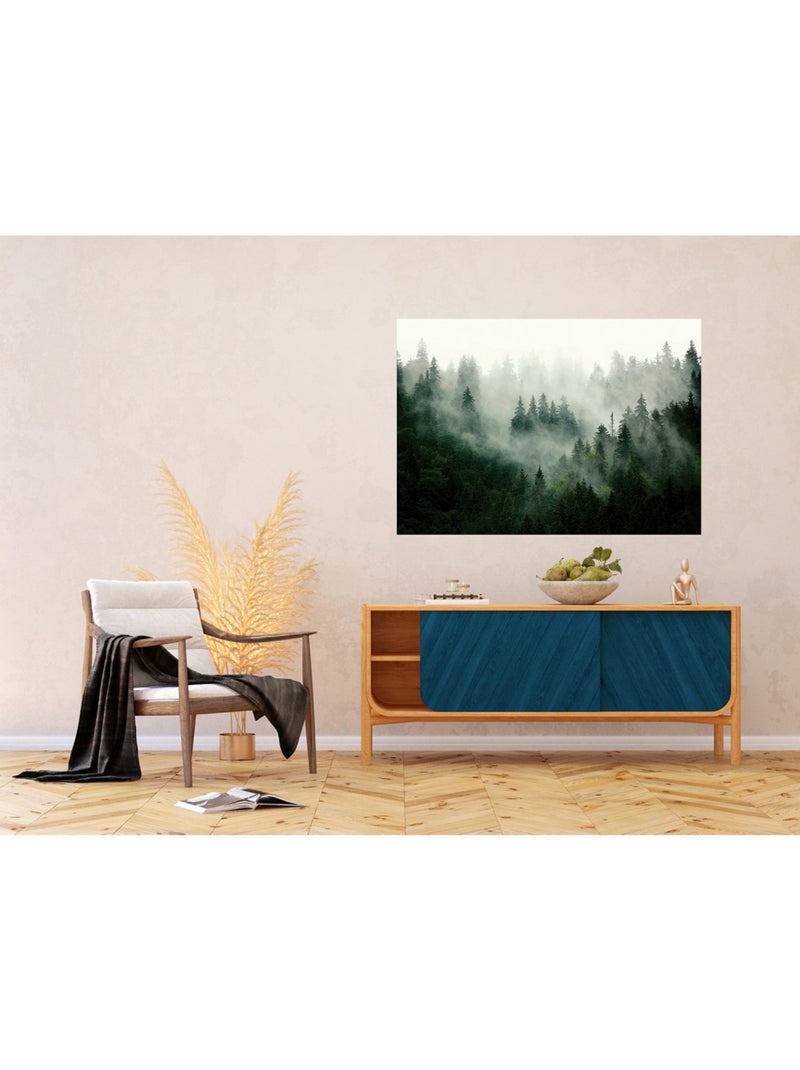 Poster intissé - forêt brumeuse - 155x110 cm Multicolore - Kiabi