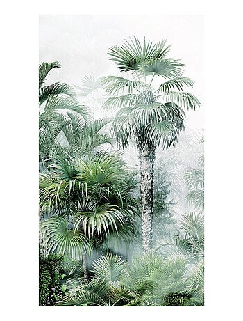 Poster intissé - foret jungle brouillard- 150 x 270 cm
