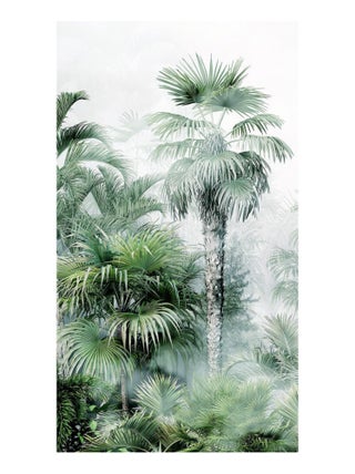 Poster intissé - foret jungle brouillard- 150 x 270 cm